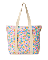 Mixed Canvas 31L Tote Bag in Cornflower Blue