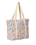 Mixed Canvas 31L Tote Bag in Cornflower Blue