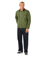 Premium Surf Sherpa Jacket in Dark Olive