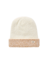 2 Tone Revo Beanie in Off White & Tan