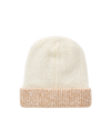 2 Tone Revo Beanie in Off White & Tan