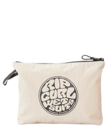 The Rip Curl Surf Series Wash Bag in Off White & Black