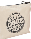 The Rip Curl Surf Series Wash Bag in Off White & Black