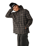 The Rip Curl Mens Archive DWR Plaid Jacket in Dark Navy