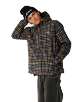 The Rip Curl Mens Archive DWR Plaid Jacket in Dark Navy