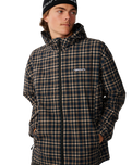 The Rip Curl Mens Archive DWR Plaid Jacket in Dark Navy