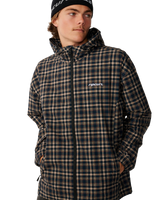 The Rip Curl Mens Archive DWR Plaid Jacket in Dark Navy
