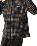 The Rip Curl Mens Archive DWR Plaid Jacket in Dark Navy