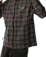 The Rip Curl Mens Archive DWR Plaid Jacket in Dark Navy