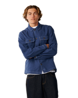 The Rip Curl Mens Premium Surf Anyday Shacket in Light Navy