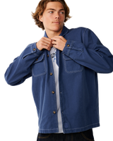 The Rip Curl Mens Premium Surf Anyday Shacket in Light Navy