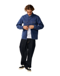 The Rip Curl Mens Premium Surf Anyday Shacket in Light Navy