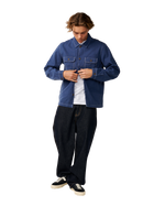 The Rip Curl Mens Premium Surf Anyday Shacket in Light Navy