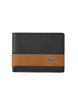 The Rip Curl Mens Diamond RFID Slim Wallet in Black