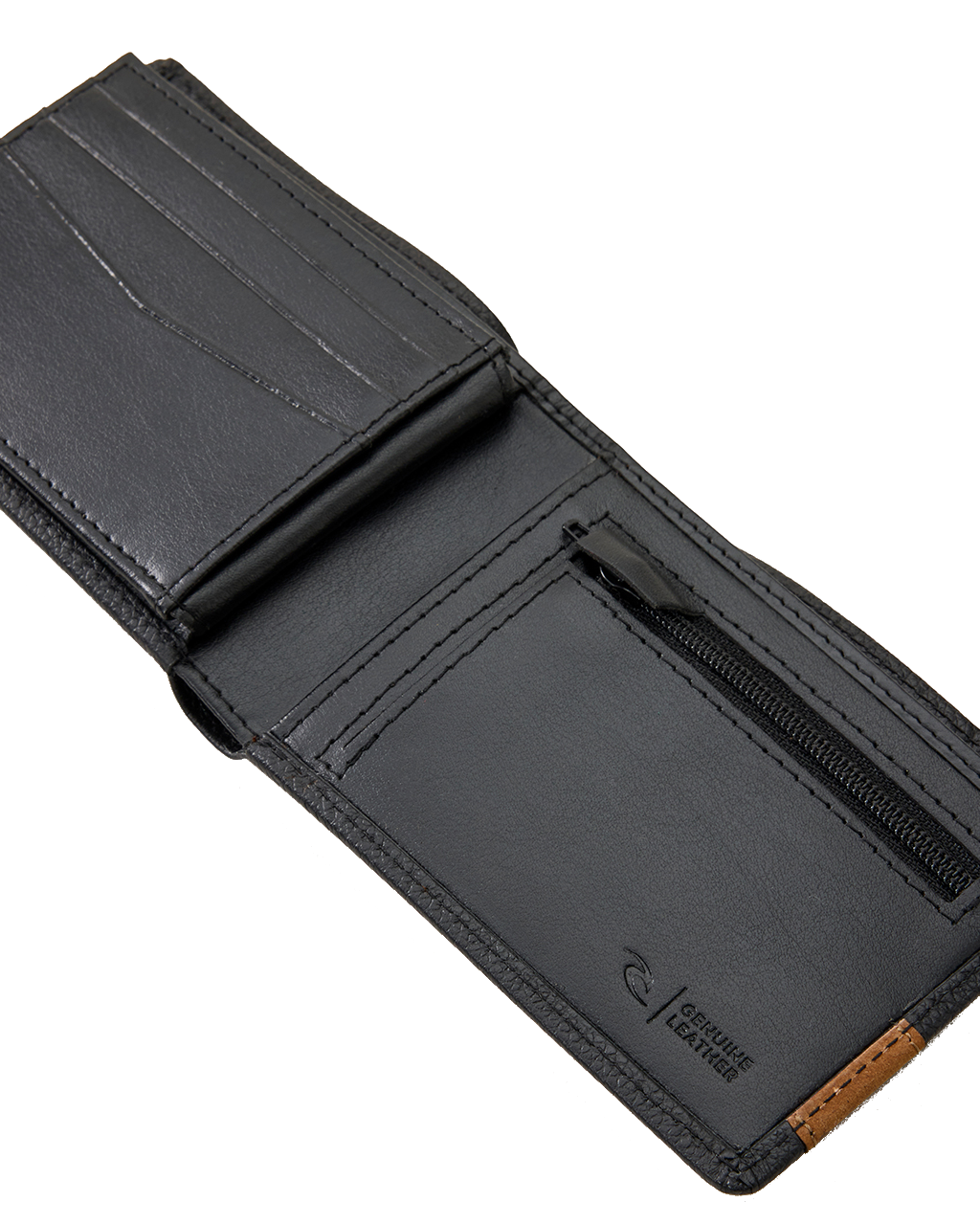 The Rip Curl Mens Diamond RFID Slim Wallet in Black