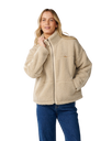 The Rip Curl Womens Cala Nights Zip Fleece Jacket in Natural