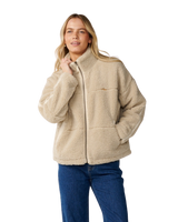 The Rip Curl Womens Cala Nights Zip Fleece Jacket in Natural