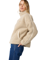 The Rip Curl Womens Cala Nights Zip Fleece Jacket in Natural
