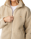 The Rip Curl Womens Cala Nights Zip Fleece Jacket in Natural