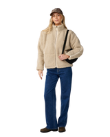 The Rip Curl Womens Cala Nights Zip Fleece Jacket in Natural