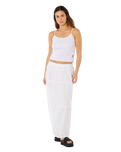 Oasis Broderie Maxi Skirt in White
