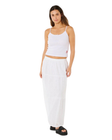 Oasis Broderie Maxi Skirt in White