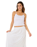 Oasis Broderie Maxi Skirt in White