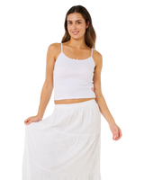 Oasis Broderie Maxi Skirt in White