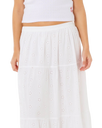 Oasis Broderie Maxi Skirt in White