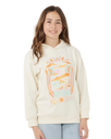 The Rip Curl Girls Girls Sunset Skies Hoodie in Bone