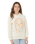 The Rip Curl Girls Girls Sunset Skies Hoodie in Bone