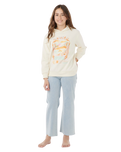 The Rip Curl Girls Girls Sunset Skies Hoodie in Bone