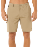 The Rip Curl Mens Boardwalk Global Entry Walkshorts in Sand Dune