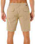 The Rip Curl Mens Boardwalk Global Entry Walkshorts in Sand Dune