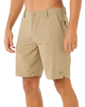 The Rip Curl Mens Boardwalk Global Entry Walkshorts in Sand Dune