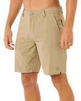 The Rip Curl Mens Boardwalk Global Entry Walkshorts in Sand Dune