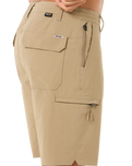 The Rip Curl Mens Boardwalk Global Entry Walkshorts in Sand Dune