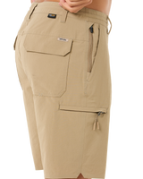The Rip Curl Mens Boardwalk Global Entry Walkshorts in Sand Dune