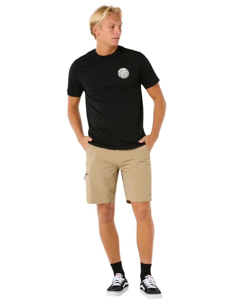 The Rip Curl Mens Boardwalk Global Entry Walkshorts in Sand Dune