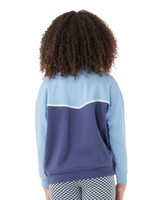 The Rip Curl Girls Girls Sunset Skies 1/4 Zip Fleece in Blue