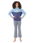 The Rip Curl Girls Girls Sunset Skies 1/4 Zip Fleece in Blue