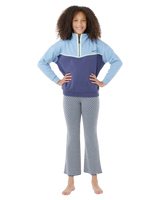 The Rip Curl Girls Girls Sunset Skies 1/4 Zip Fleece in Blue