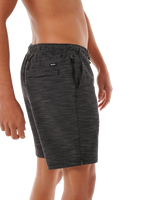 The Rip Curl Mens Boardwalk Jackson Volley Shorts in Black