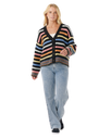 The Rip Curl Womens Pacific Rider Stripe Cardigan in Black