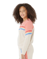 Girls Surf Revival Sweatshirt in Oatmeal Marle
