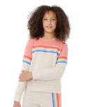Girls Surf Revival Sweatshirt in Oatmeal Marle