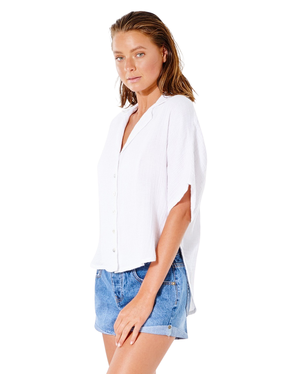 The Rip Curl Womens Premium Surf Shirt in White