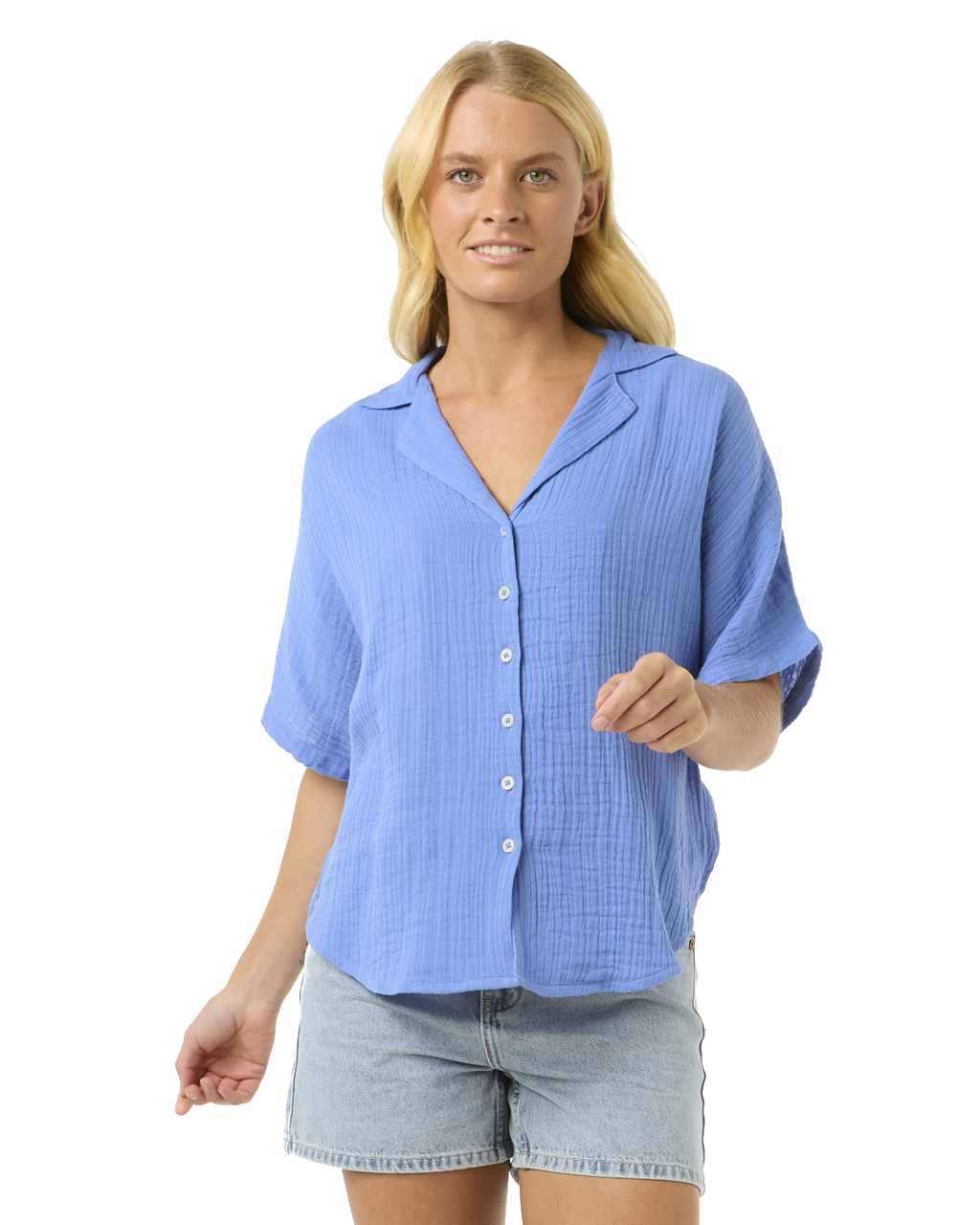 The Rip Curl Womens Premium Surf Shirt in Blue