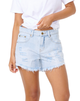 The Rip Curl Womens Sophie Denim Shorts II in Light Blue