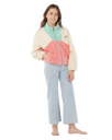 The Rip Curl Girls Girls Block Party Polar Fleece Jacket in Pink